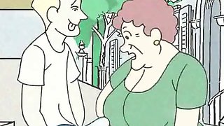 Fucking fantasies about grandma! Porn cartoon