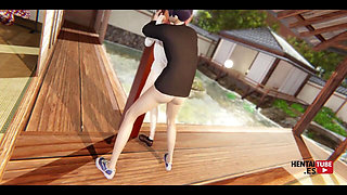 Chainsaw Man Hentai - Aki Fucks Makima While She's Clinging to the Column of Her House.