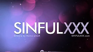 Gorgeous brunette pornstar babes Jessie Andrews