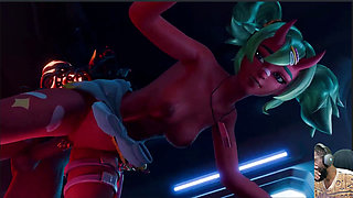 Gladiator Fucks Big Breast Waifu, Cumming Inside Echidna, Beautiful Bald Pussy Nemia Getting Fucked From Behind