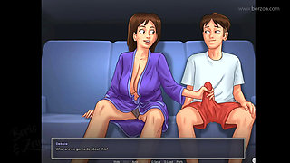 She seduces me in the shower: My milfy stepmom with big tits can't resist my giant cock. (Summertime Saga - Debbie - 5)