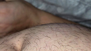 Step Mom Controls His Cock and Moans and Handjob step son