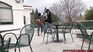 Babe scene with gentle Richard Mann and Sasha Hollander from Interracial Pass