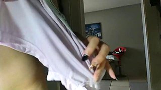 Fairy Bliss the Brazilian Hentai Vixen Strips into Skimpy New Panties for Horny Panty
