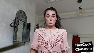 SPH solo femina laughs on small cocks in her home video