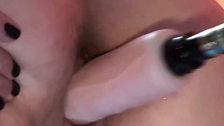 The sex machine fucked her tight hole so hard that every