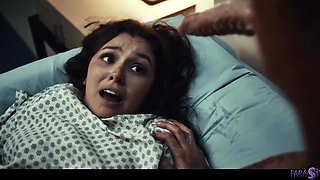 Horror Porn: Alien Creature Inhabits the Busty Nurse's Body To Fuck a Pretty Brunette Patient