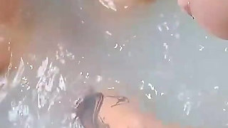 Steamy Live Stream Bath Sex: Amateur Couple’s Blowjob, Rimming & Double Dildo Play with Ring Gag