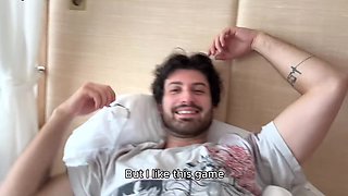 Tight Brazilian brunette teases her boyfriend by edging him