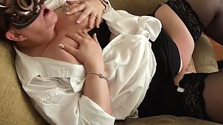 Mature British MILF with Big Natural Tits Moans Loud During Homemade Masturbation Orgasm