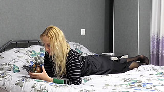 Blonde Mature Wife Enjoys Sex Half Dressed