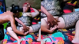 Hot Wife Waring Sexy Body Stockings