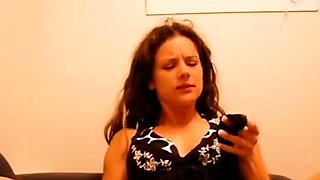Dirty 18-Year-Old Amateur Swallows Cum in Panties