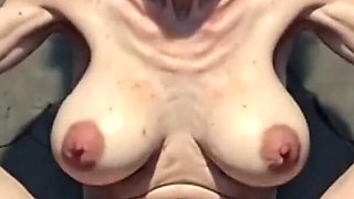 Granny Dungeon Slave - Hairy Pussy & Begging for Anal Cum