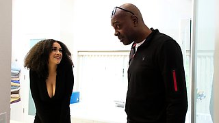 Lisa Daniels in steaming lingerie licking her big boobs