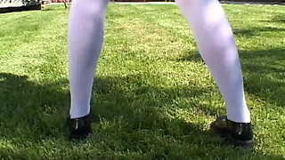 Pussy licking pussy fucking in college uniform