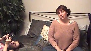 Step Mom and Step Sister Threesome with Itty Bitty Pussy - Taboo Family Fuck