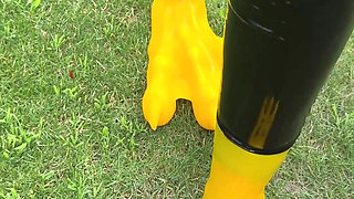 Expectation Walking on Majestic Silicone Paws. Reality Me Trying Not to Faceplant in the Grass While Filming