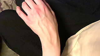 Veiny Hands Near the Heater
