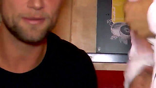 A French Guy Bangs a Beautiful Blonde in a Bar