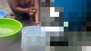 Beautiful Stepsister Is Bathing In Underwear In The Open Courtyard In The Rain, Stepbrother Is Secretly Watching His Beautiful Stepsister Bathing Hi My Stepsister