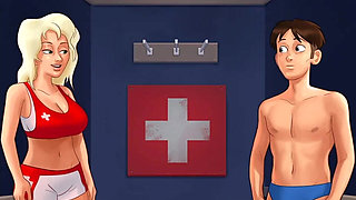 Horny Swim Trainner Cassie Loves Glory Hole Blowjob in Summertime Saga