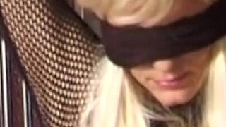 Masked Dom Teases Bound Blonde MILF with Candle