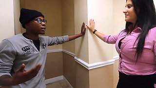 Busty Cougar Blows Black Cock