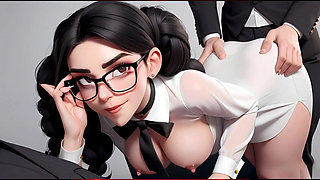 A modest young lady wants your cock she loves giving blowjobs (AI-generated)