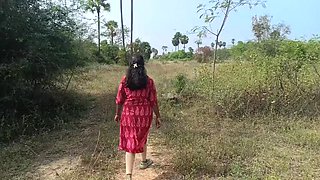 Hot Indian Housewife Outdoor Fuck with Palani69 and Laxi Ammu - Blowjob & Role Play
