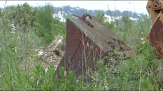Engaged Couple Anal Sex on the Bulldozer