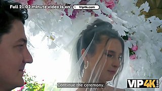 Vip4k. hot bride is having a aggressive porno with a master of ceremonies, guests are overwhelmed