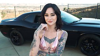 POV Outdoor BBC Riding With Inked Petite Lysagna Del Ray