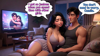 Stepmother's Secret Weekend Passion at the Beach Chalet (ai Generated)