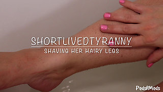 Shortlivedtyranny Shaving Her Hairy Legs