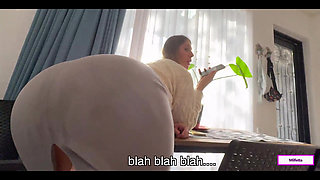 Fucked My Step Mom While She Was Talking on the Phone and Reporting.