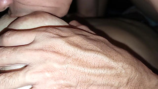 Stepbrother's Fingers Explore Stepsister's Gigantic Boobs and Wet Pussy