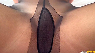 Best POV for Black Pantyhose Footjob