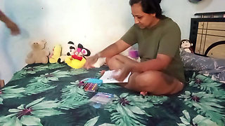 We catch up on studies and end up fucking