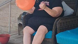 Big Beauty Nurse Vicki Has a Request to Blow up a Huge Balloon