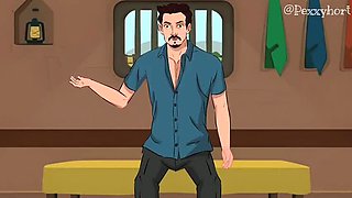 Desi Mom Fucks College Friend in Front of Her Son - Outdoor Indian Stepmom Sex