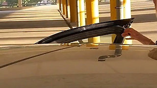 Horny Blonde MILF Slut Gets Fucked Throughout the Parking Garage