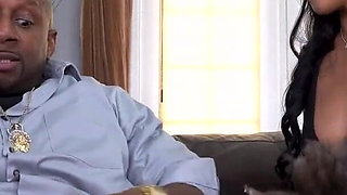 Maid Ember Snow cleans better after anal sex with a big black cock