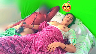 Bhabhi was giving a sexy story to her brother-in-law, then brother-in-law started pressing Bhabhi's boobs and the duo had sex in Hindi audio.