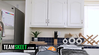 If You Don't Tell Your Stepdad I Fucked the Neighbour, I'll Let You Cover My Face with Your Cum