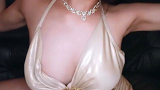 Big assed busty tit fuck and blowjob from curvy stunner