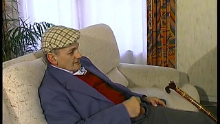 A Well-groomed Blackette Offers Her Pussy to a Perverse Old Man!