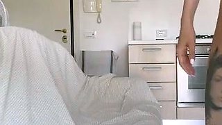 Small tit GF gives POV blowjob on my denim