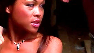 Two pals fuck skinny teen Thai Hade Sin in the ass on vacation