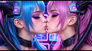 Two Lovely Girls Bounce Boobs, Ai Animation